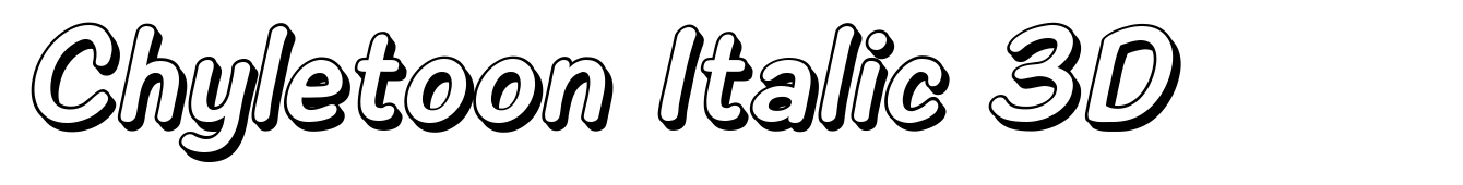Chyletoon Italic 3D